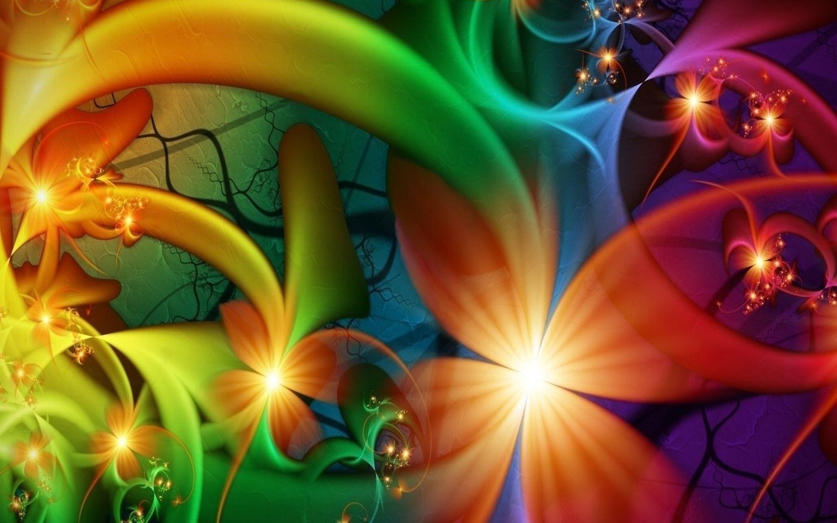 cintas multicolores resplandor flores fantasía divorcios de colores