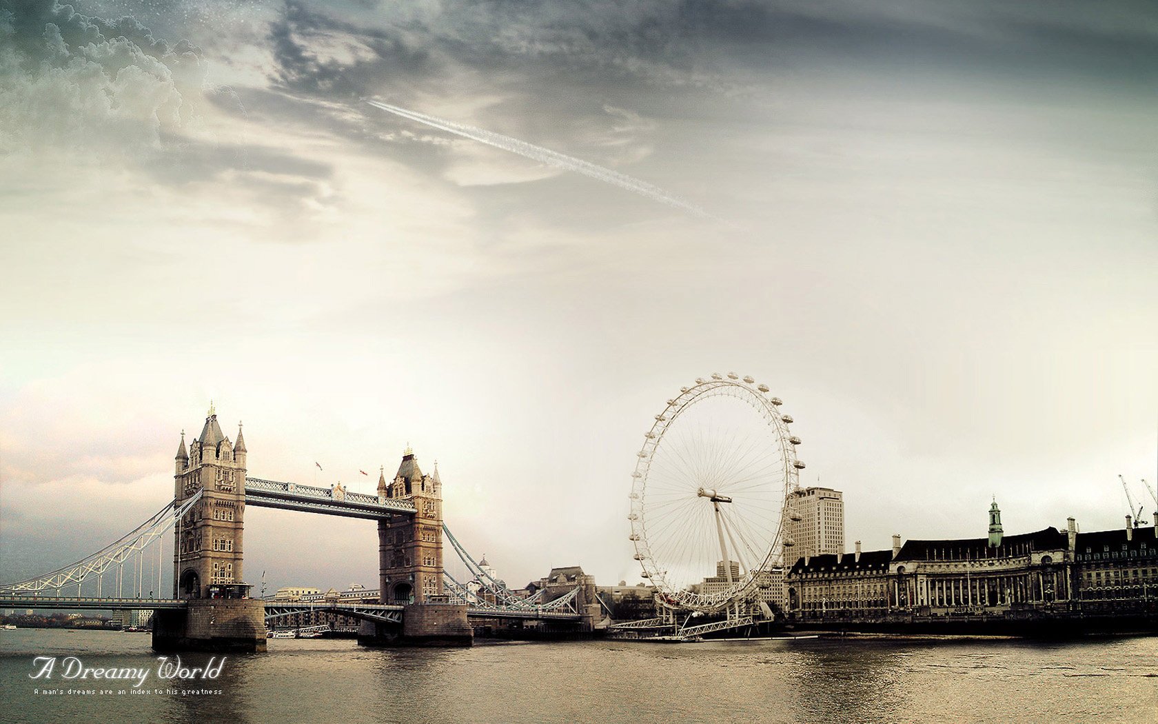 puente con torres carruseles noria ciudad río agua terraplén reflexión puente rueda avión columpio nueva york fondo