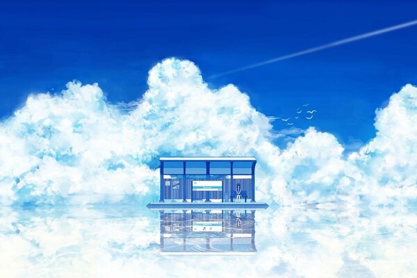 La casa azul en el espejo de las nubes