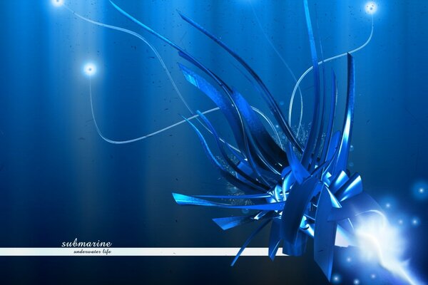 Abstracción de color azul con brillo blanco