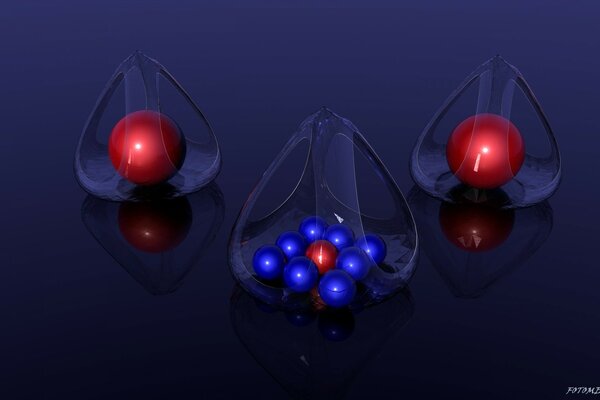 Abstracción en formas de bolas y formas cónicas