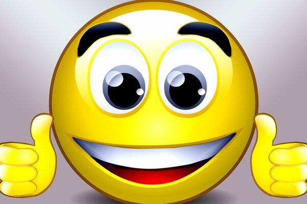 Smiley amarillo con una cara contenta