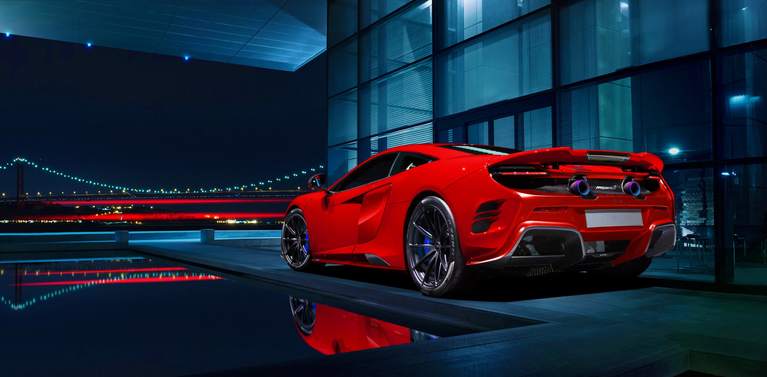 mclaren 675lt 2015 scarletto naranja superdeportivo trasero