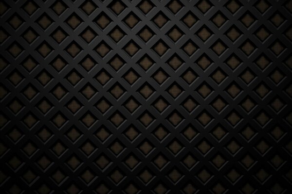 Enrejado negro contra fondo de pared marrón