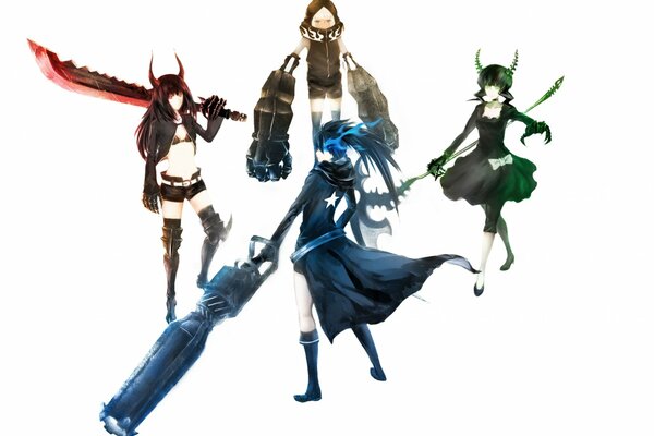 Cuatro heroínas japonesas de la fortaleza voladora