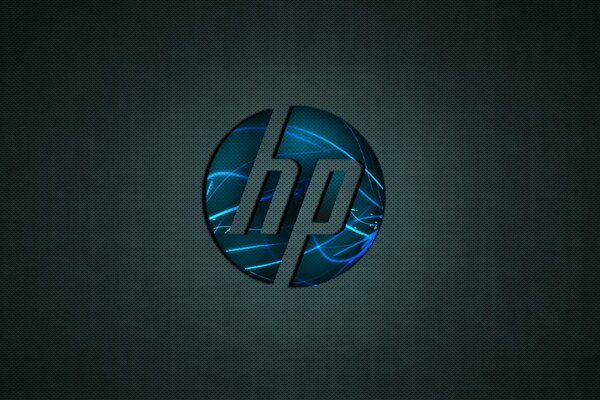 Logotipo de hp azul