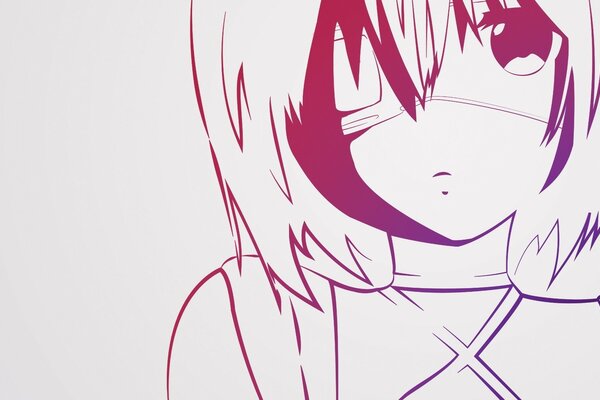 Anime venda en los ojos chica