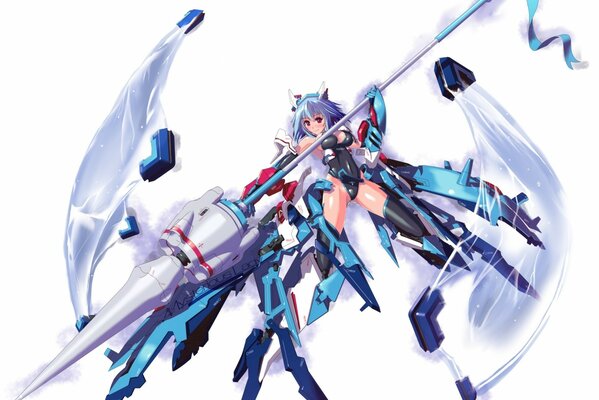 Descarada guerrera con plata lanza