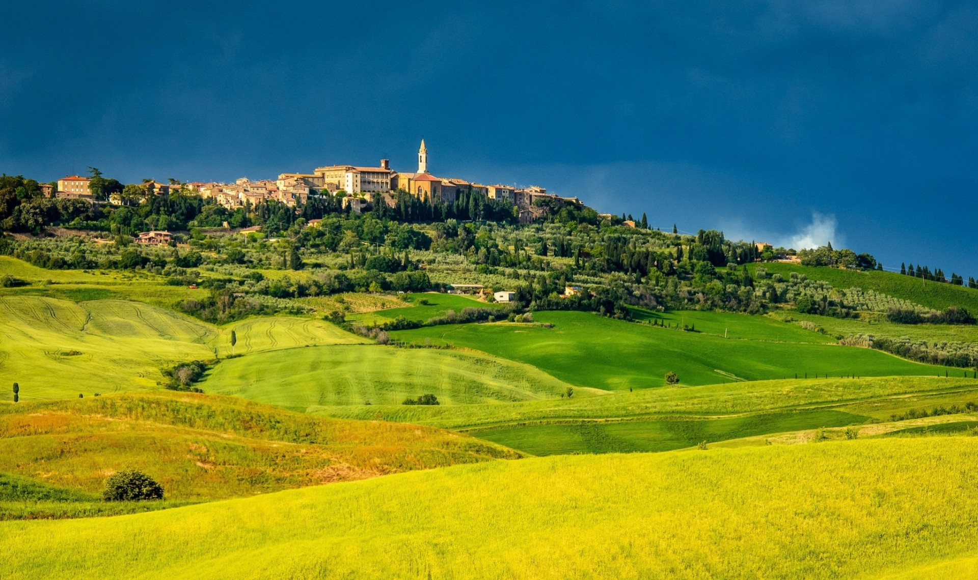 italia paisaje toscana firenze panorama pienza
