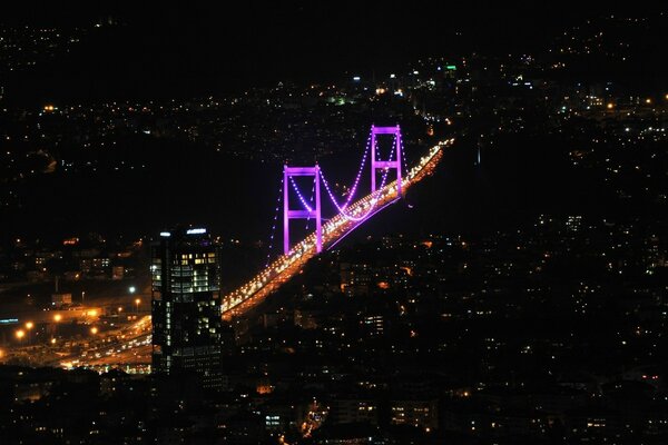 Estambul noche puente negro