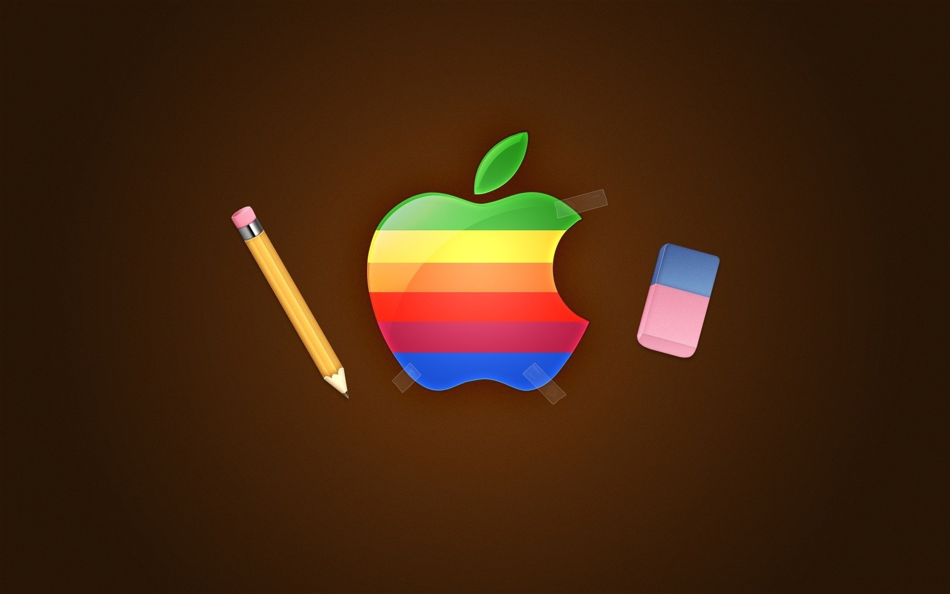 goma de mascar diana rayada lápiz apple emblemas logotipos