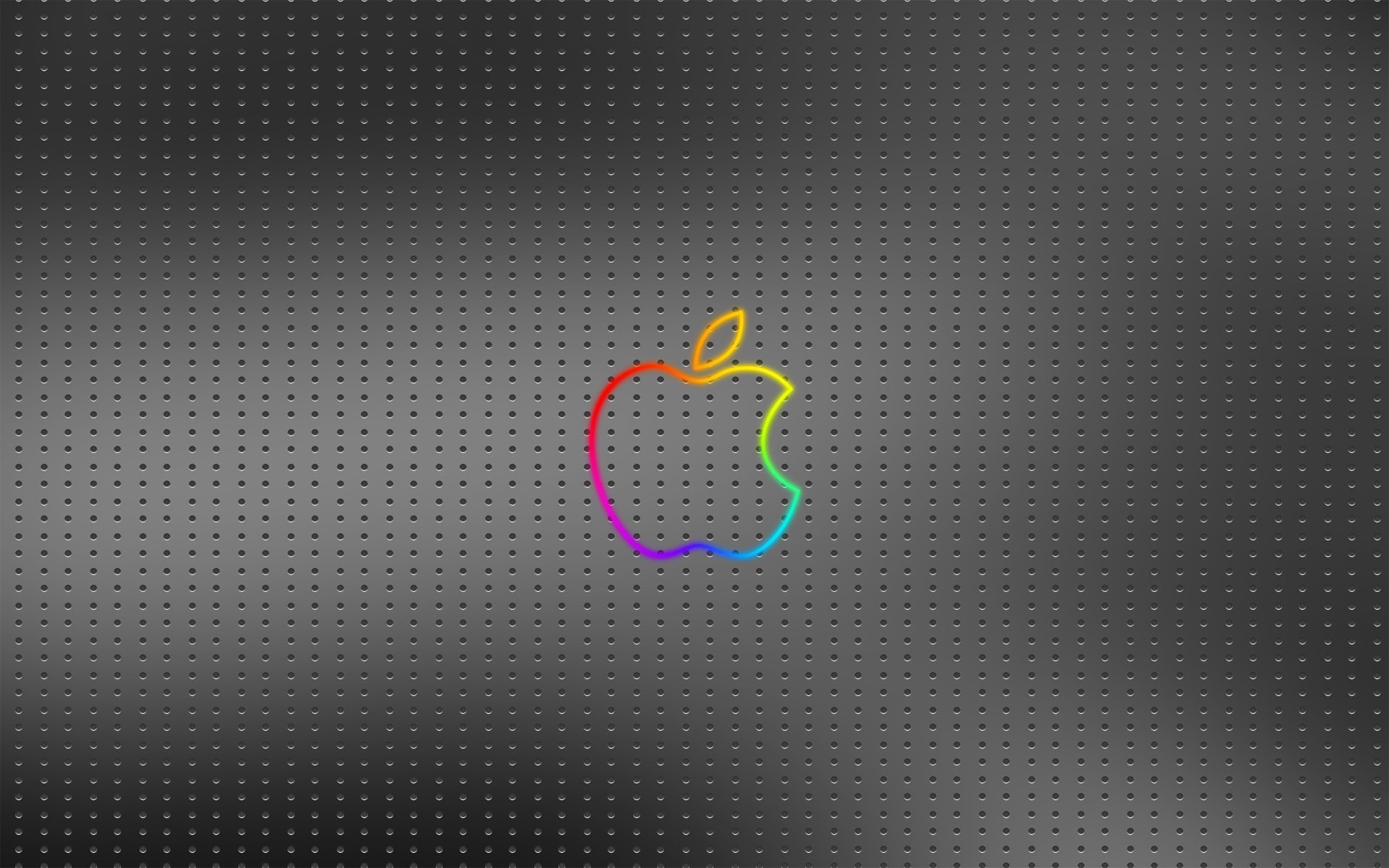 logotipo metal puntos manzana fondo