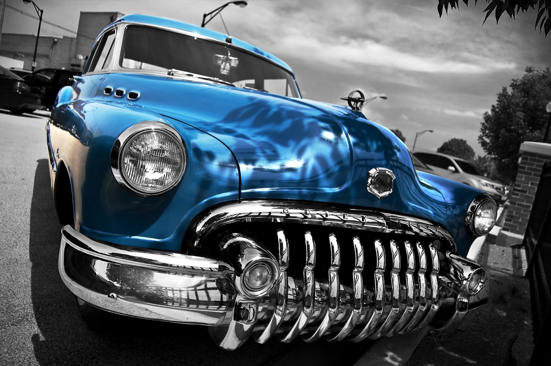buick buick 1950 retro coche frente clásico hdr