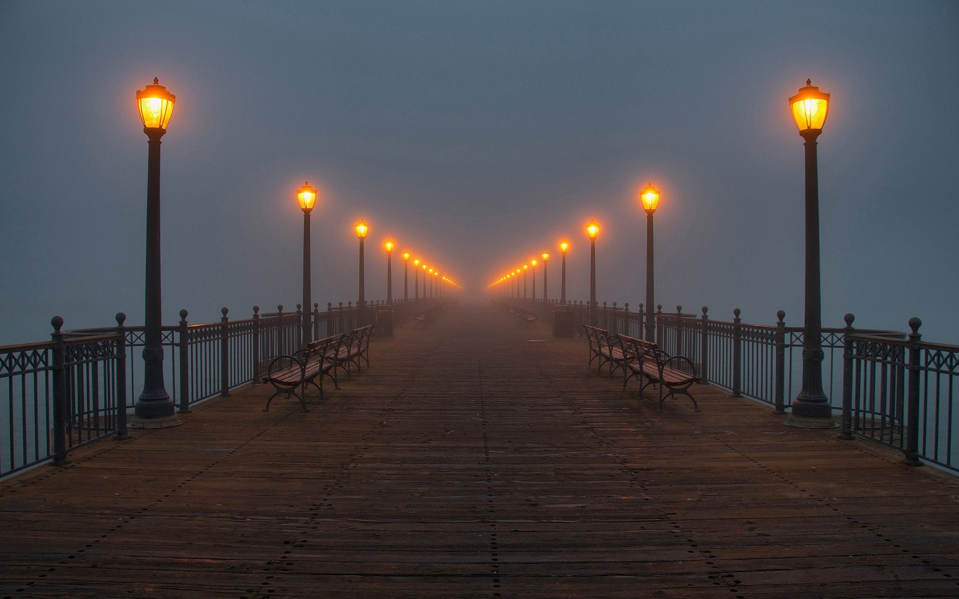 muelle luces niebla