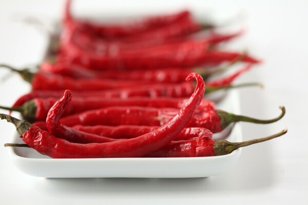 Chile en un plato blanco