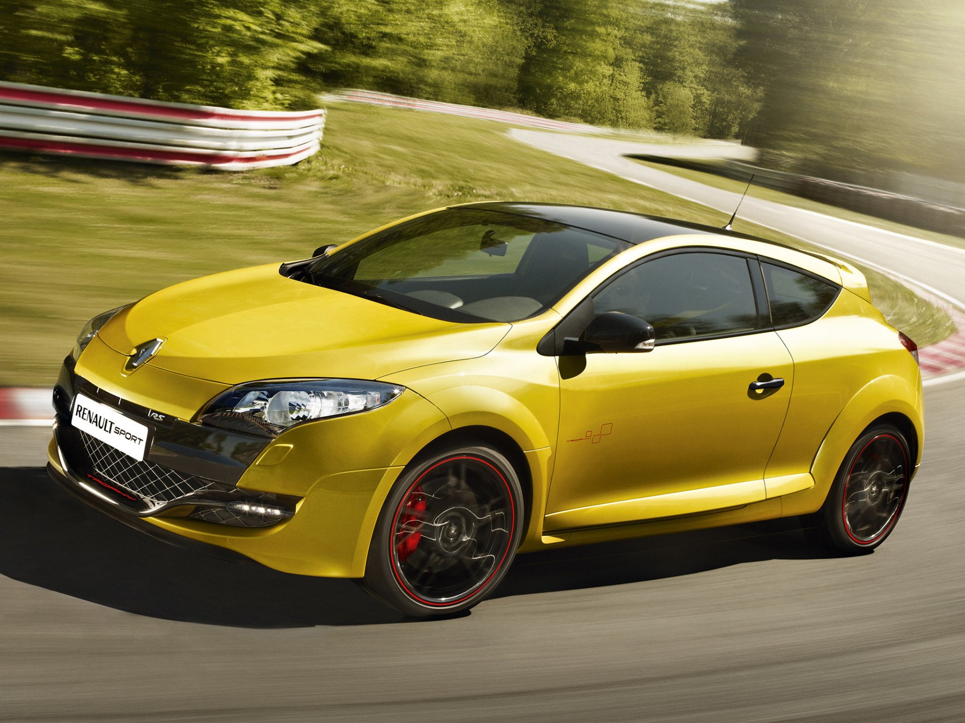 coche coche renault megane rs 250 deporte tráfico pista de carreras renault megane rs 250 amarillo