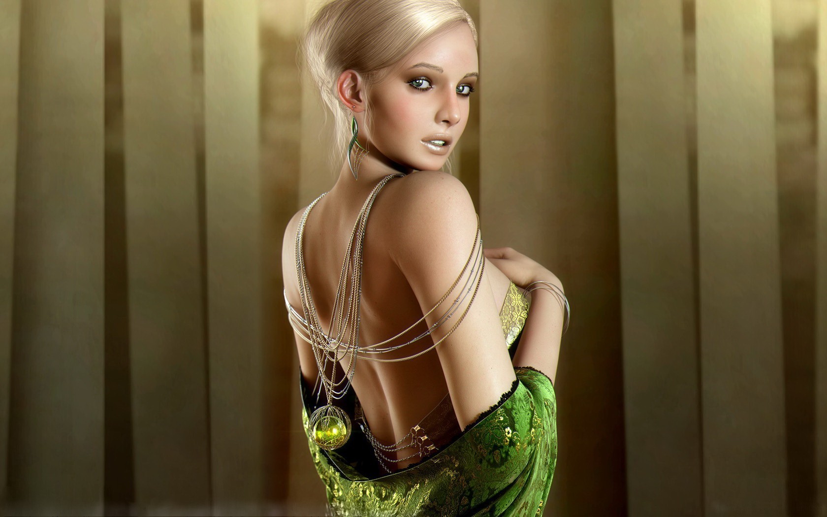 chica colgante cadenas