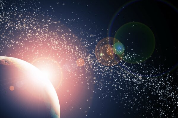 Muchas estrellas en el espacio exterior