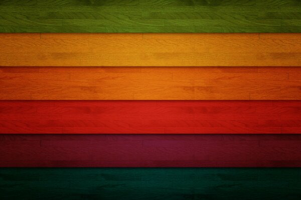 Barras de madera multicolores en estilo retro