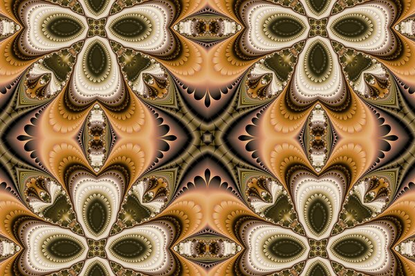 Patrón simétrico de tonos marrones