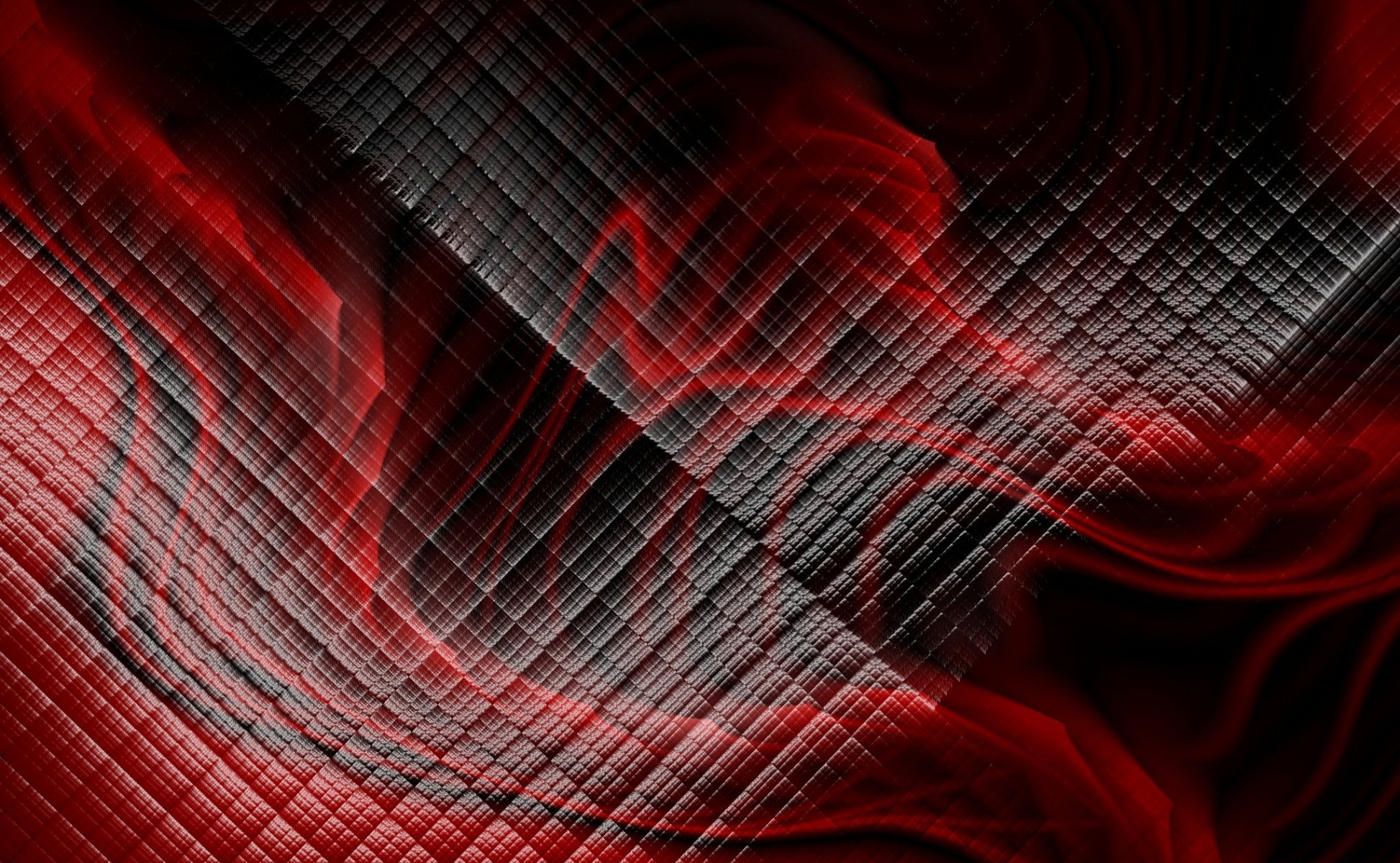 colores rojo y negro varias curvas y formas abstracción