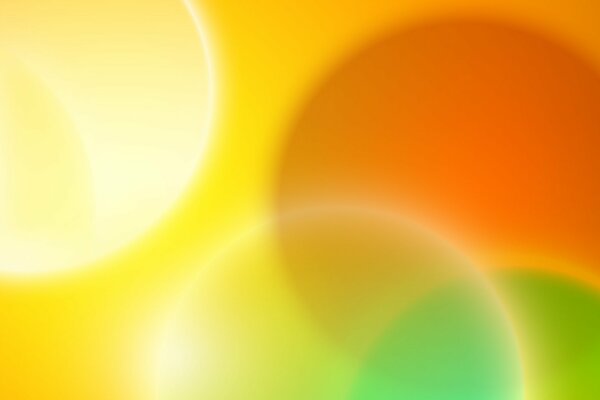 Círculos de colores sobre fondo amarillo