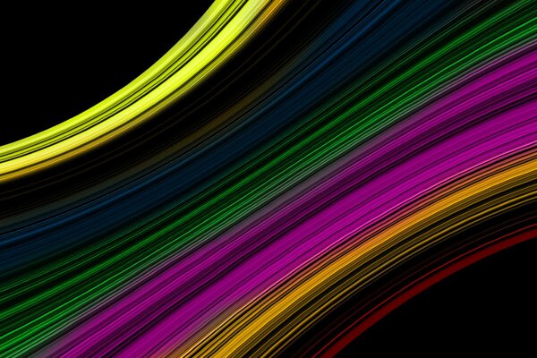 Curvas variadas de líneas de colores