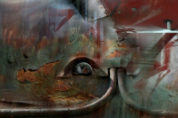 Pintura abstracta de color de autor desconocido