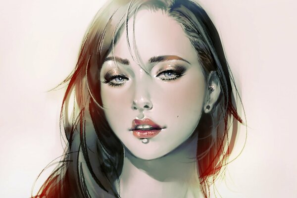 Retrato de una chica con una mirada refinada