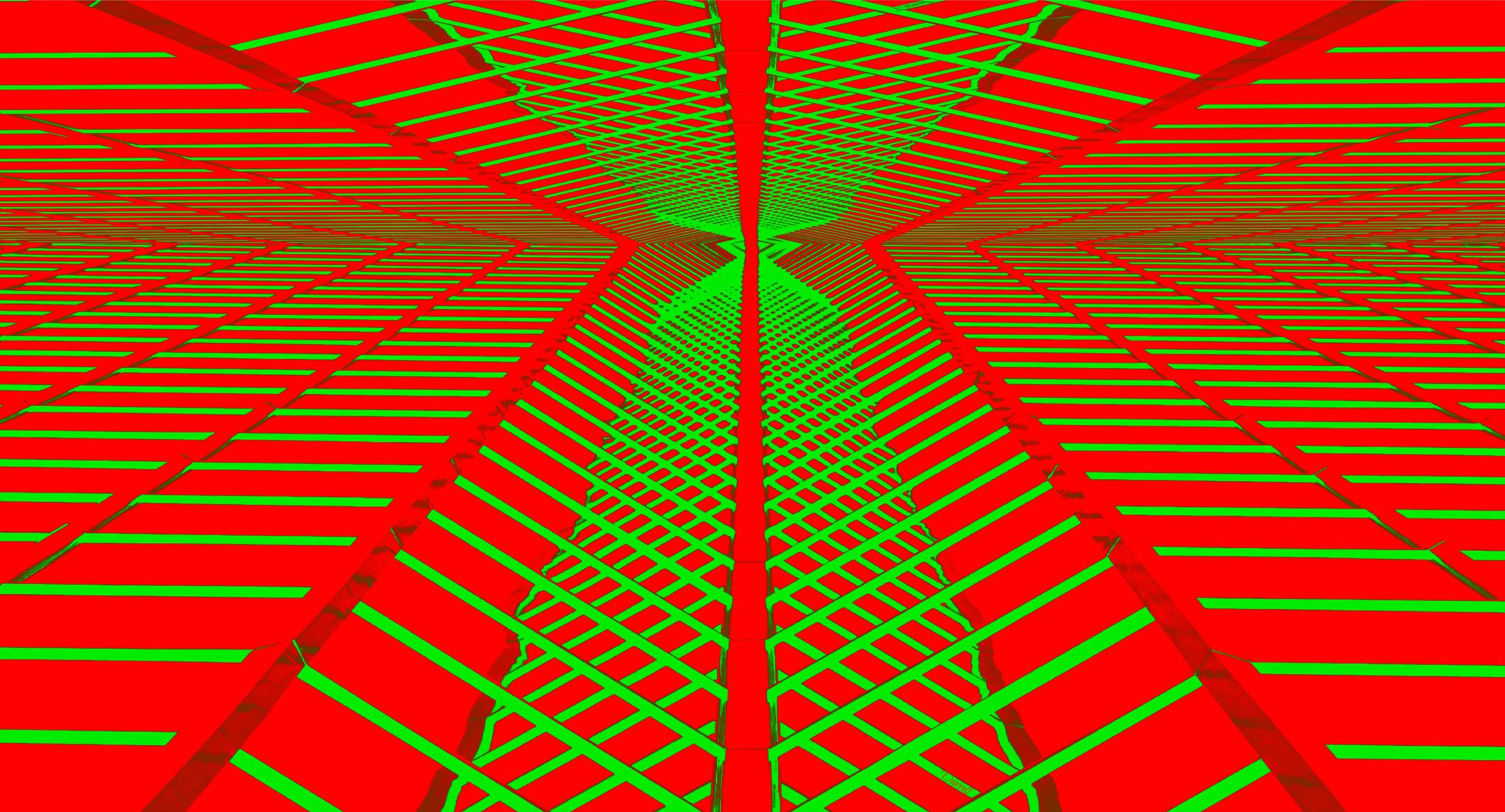 líneas volumen reflexión pintura