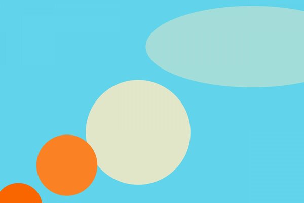 Círculos sobre fondo azul. Tema geométrico