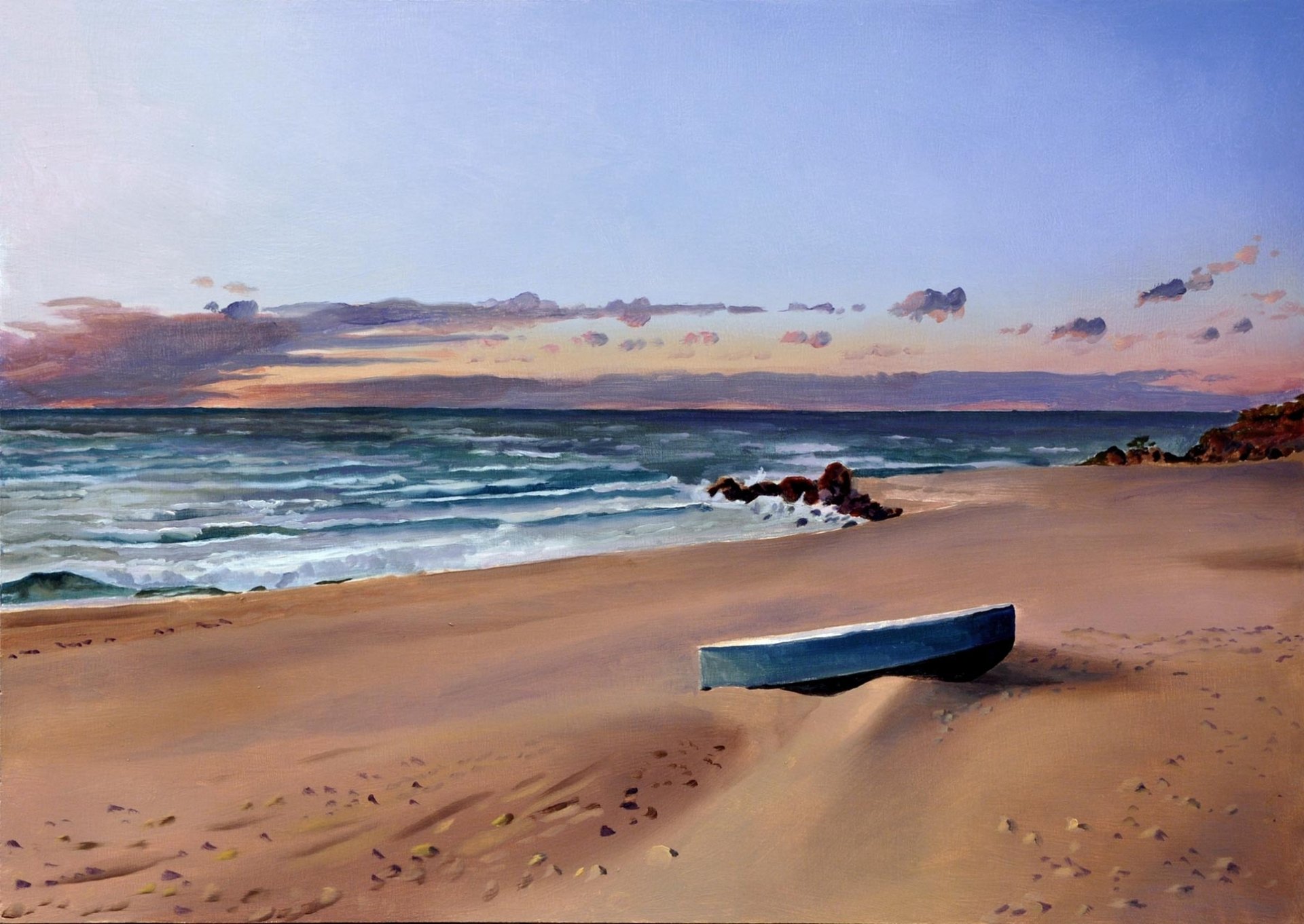 playa arena mar costa barco surf piedras