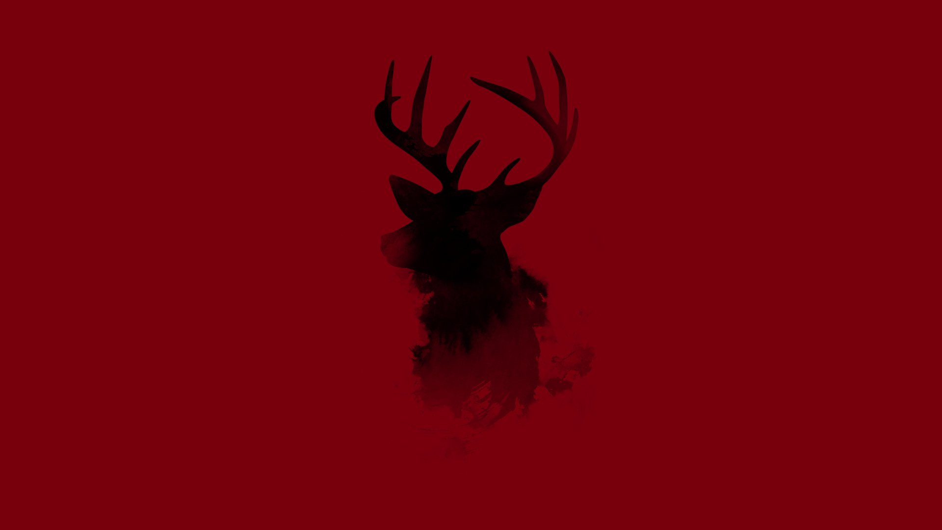 ciervo cuernos animal minimalismo