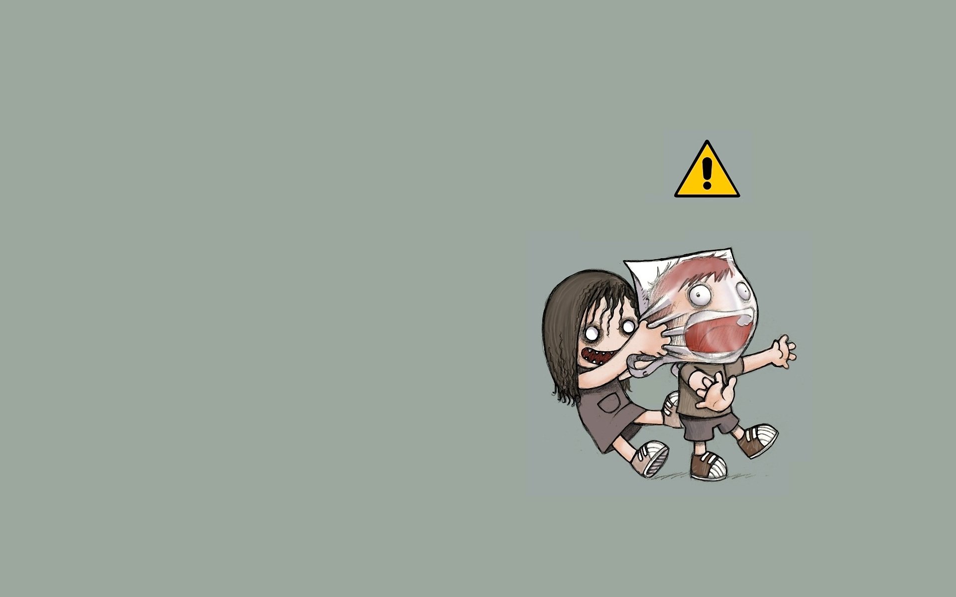 figura chica chico paquete asfixia signo humor negro mal