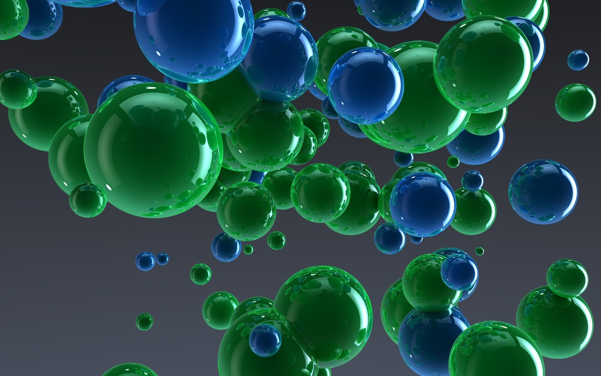 arte bolas bolas fondo gris azul verde gotas reflexión