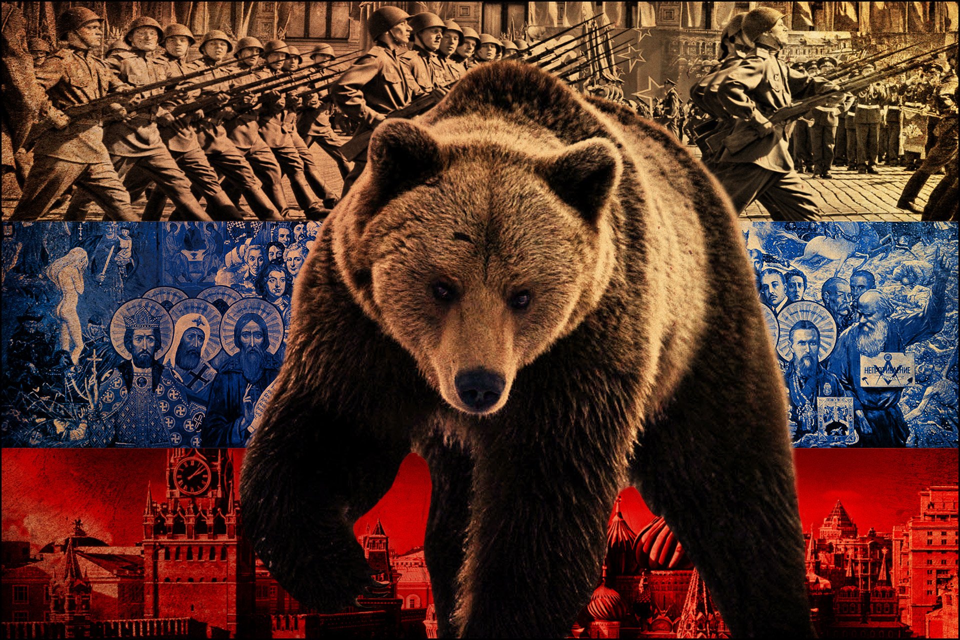 rusia oso bandera política
