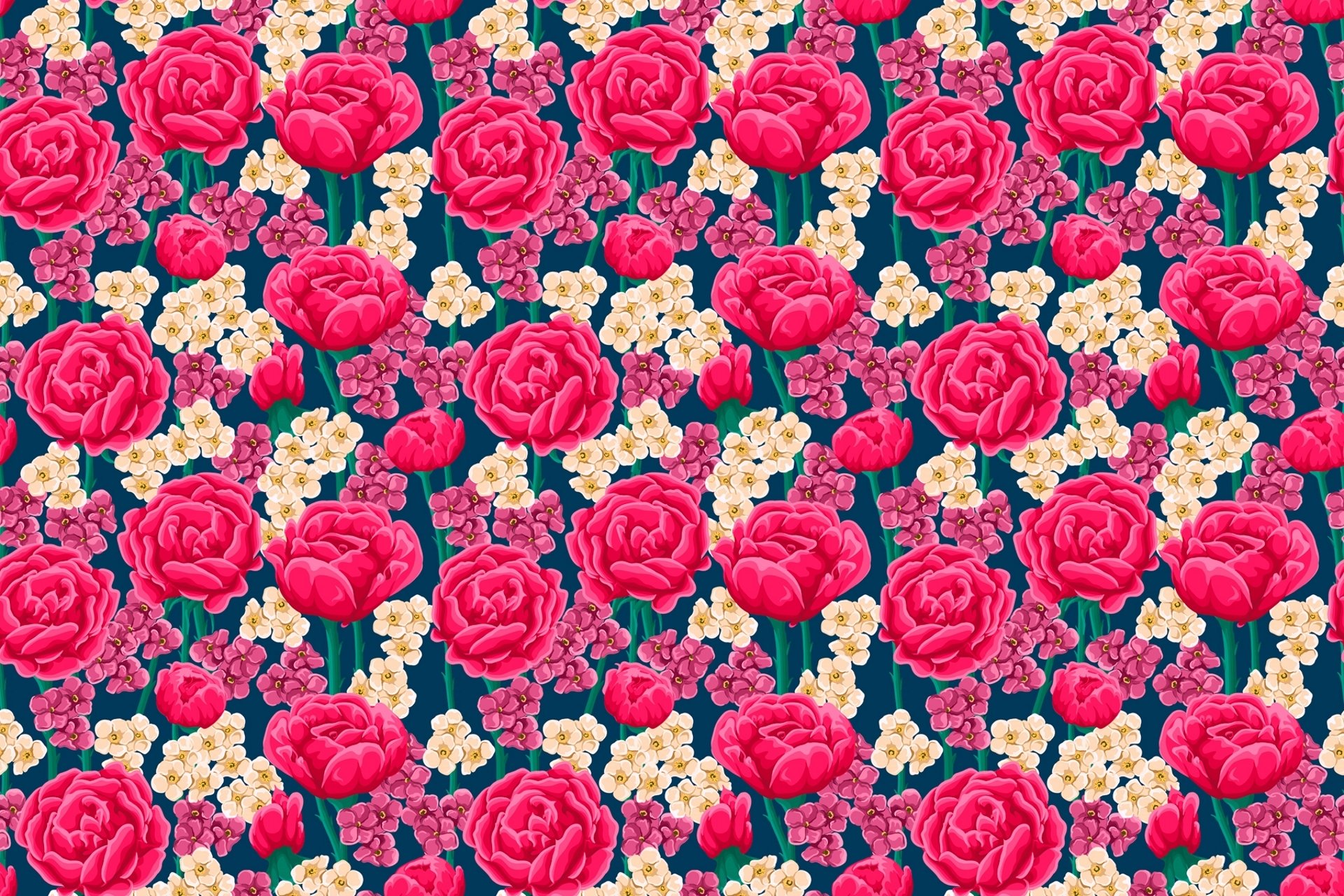 rosas patrón flores