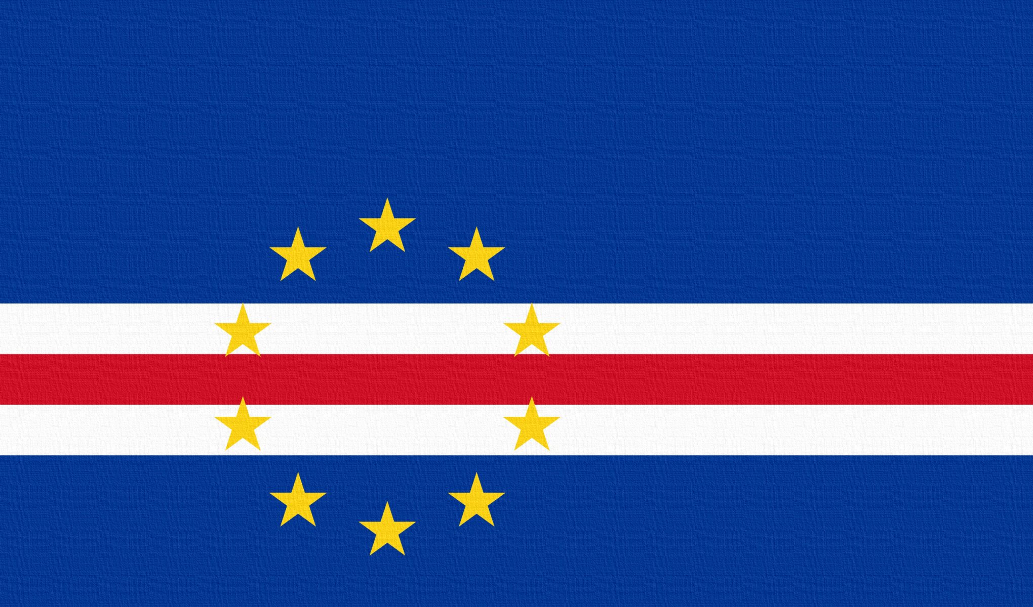 bandera cabo verde horizontal estrellas