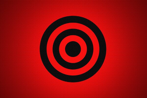 Blanco negro sobre fondo rojo