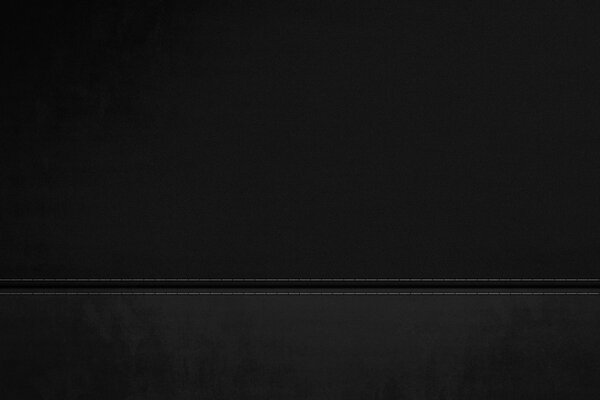 Cuero negro con dos costuras de costura