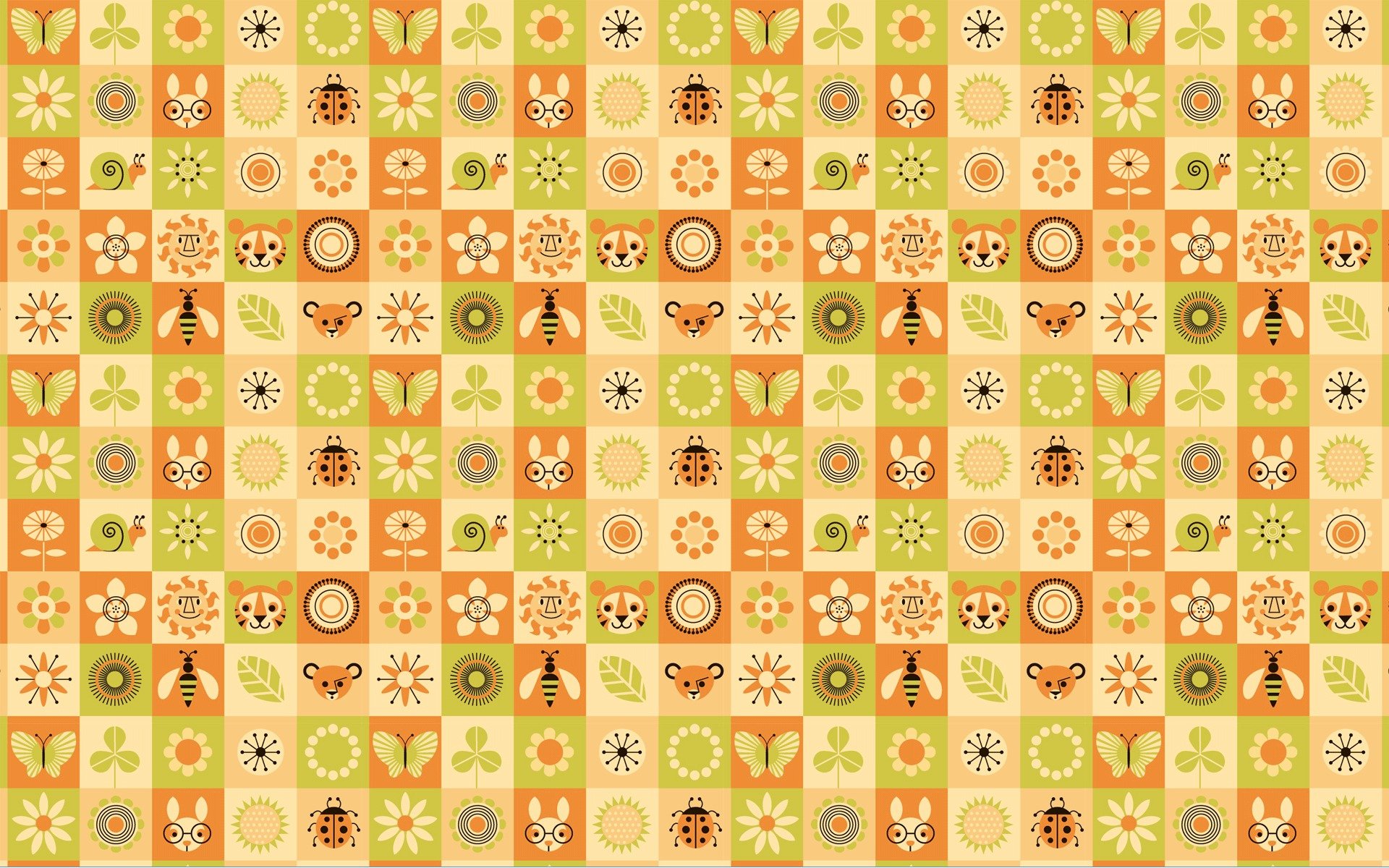 textura humor insectos animales flores cuadrados