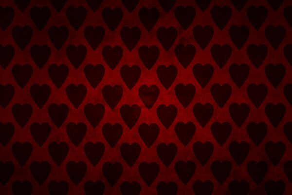 Corazones oscuros en el fonema rojo