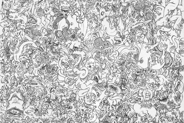 Patrón de dragón chino en papel