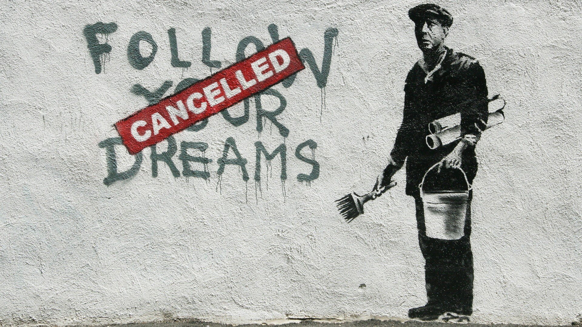 banksy graffiti pared