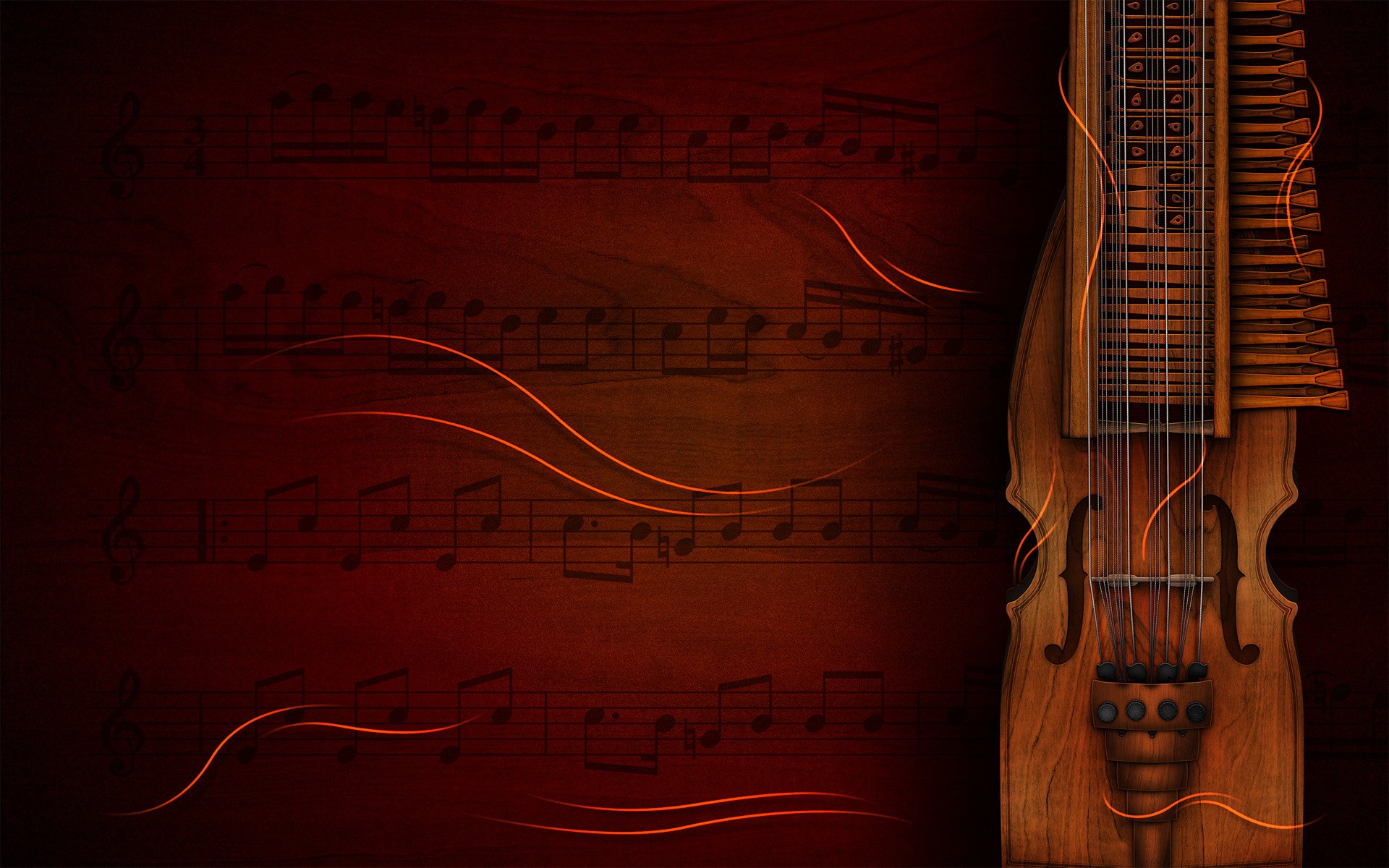 fondo partituras violín instrumento