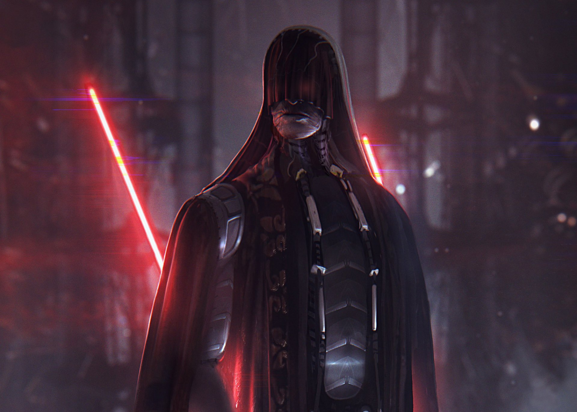 señor sith luminoso star wars fan art sith espada láser