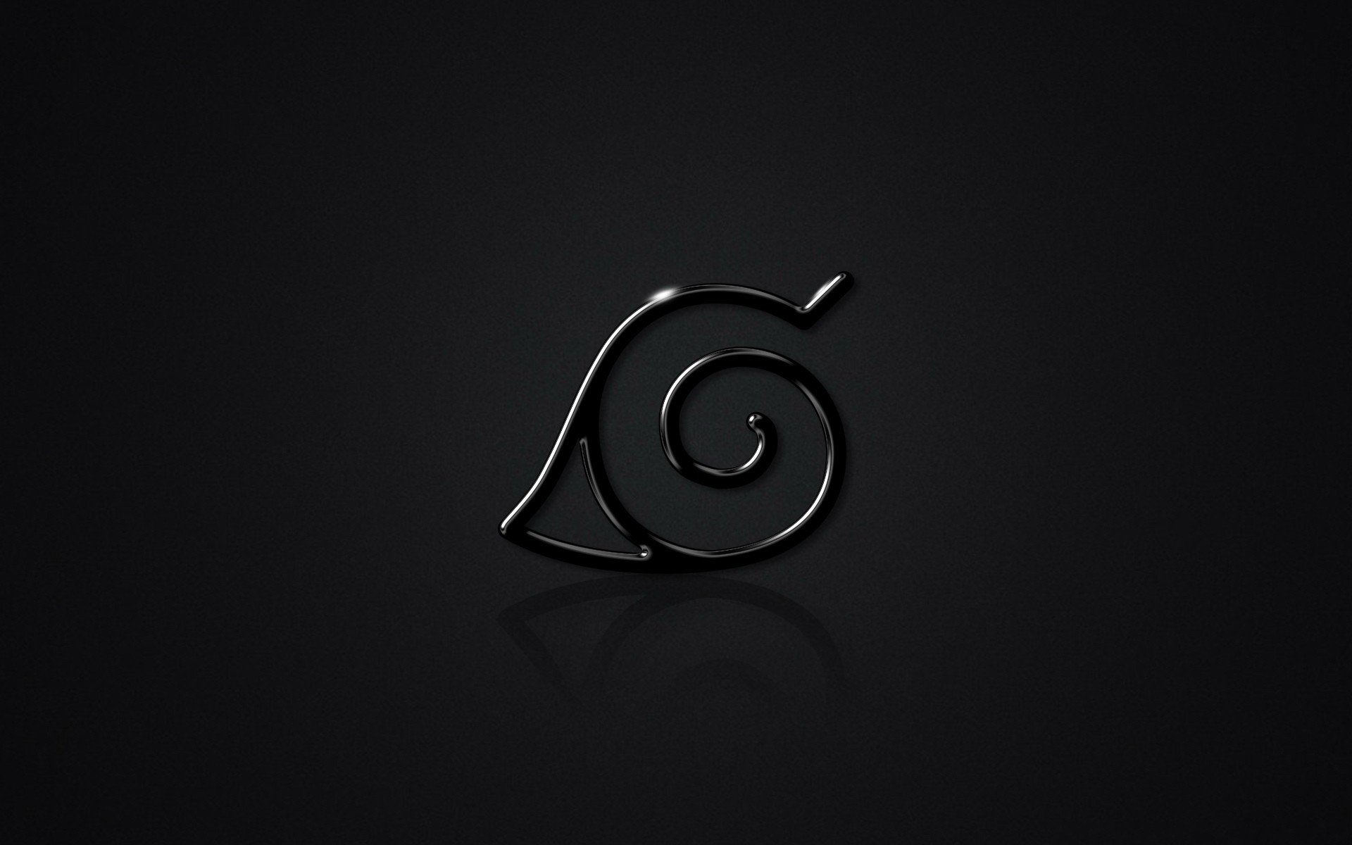 emblema konoha fondo negro naruto