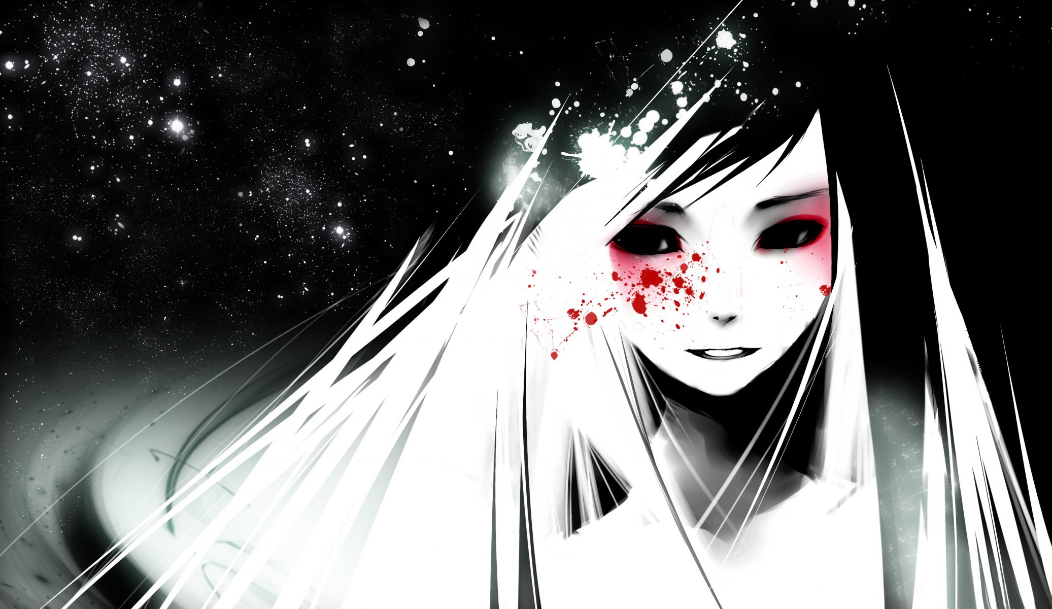 chica cara sangre