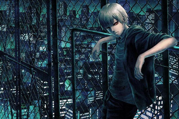 Chico de anime en negro