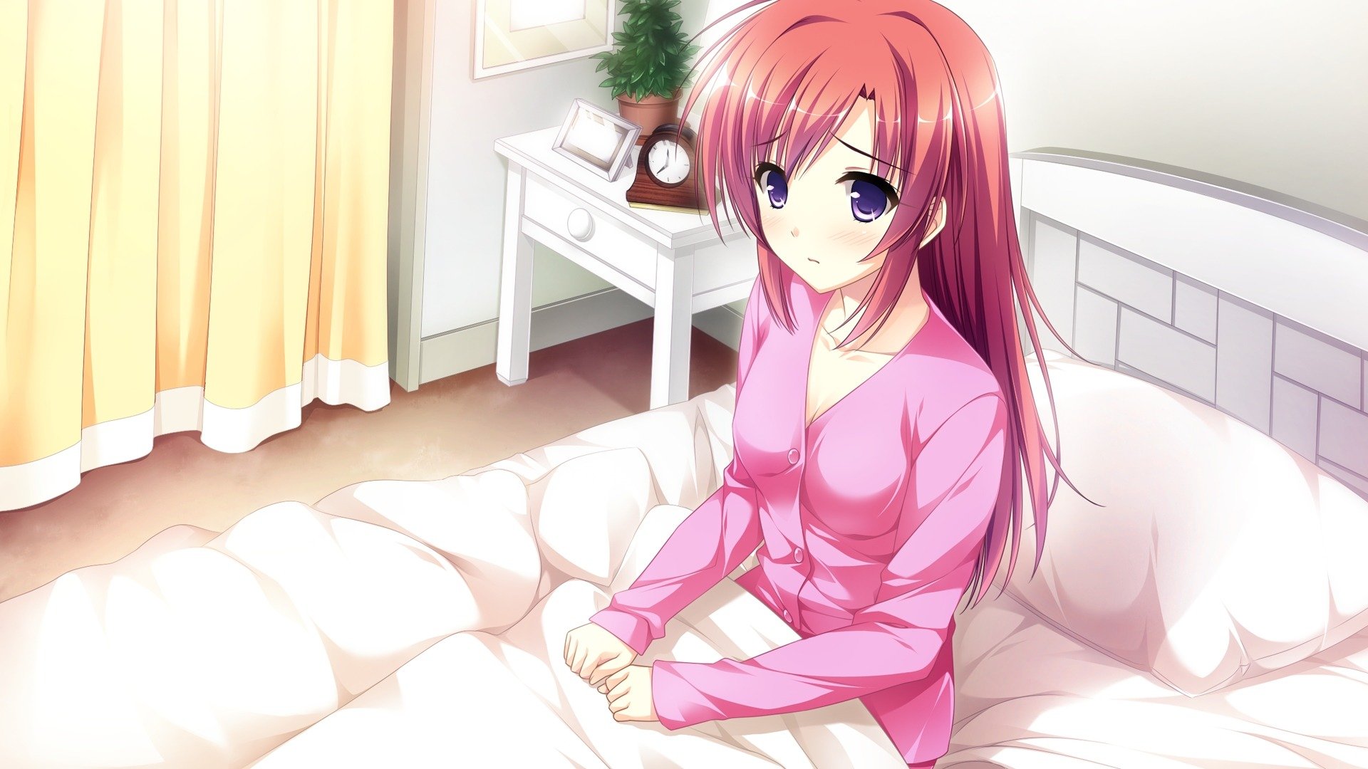 arte sayori chica katakura saki vista sorpresa cámara cama sol perra sugite shuraba en el mineral